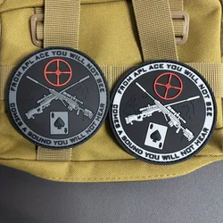 Sniper PVC Patch Tactical Morale Sniper Ace Card Gun Patch Hook&Loop Armband Military Morale Badge Backpack Stickers