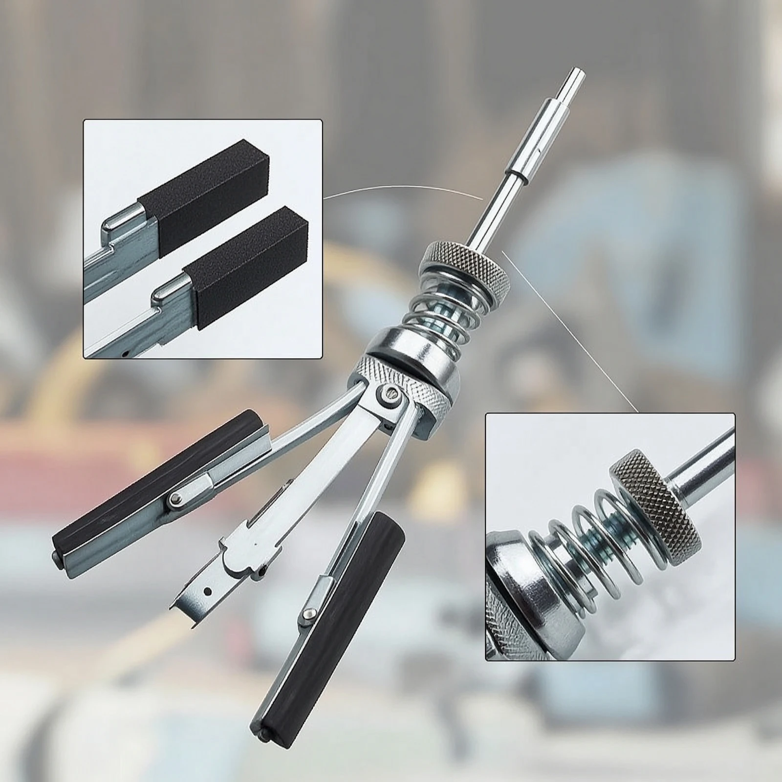 Three-Jaw Cylinder Hone Replaceable Cylinder Honing Tool 3-Stone Hone Heavy Duty Wear-Resistant for Mechanics, Automotive Repair