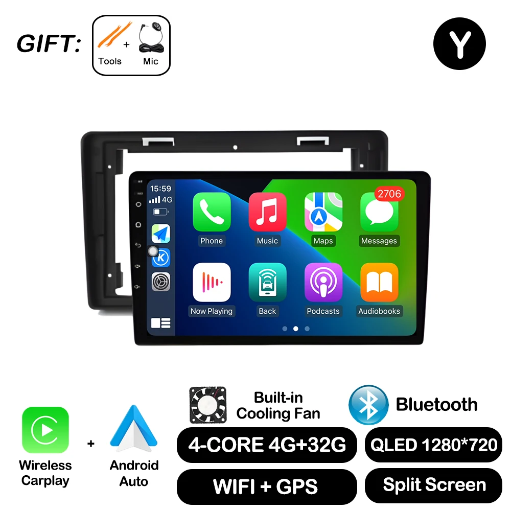 Android Auto Carplay Voor Citroen C2 C3 2001 2003-2010 Autoradio Multimedia Video Player WiFi GPS Navigatie DSP stereo