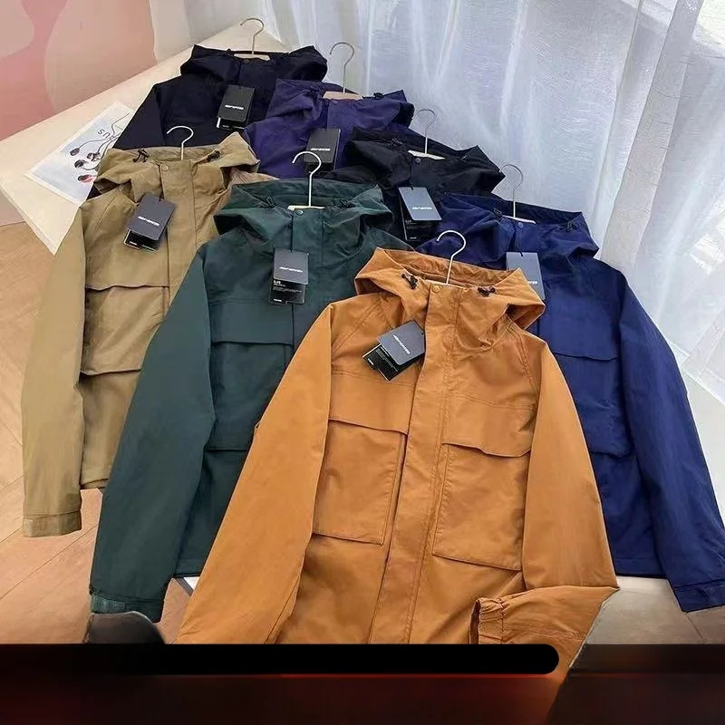 

Ветрозащитная дышащая куртка Dopne Color для активного отдыха, новая коллекция Весна 2026, в стиле рабочей одежды, приталенный крой, длинный рукав, на молнии