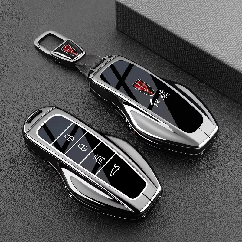 For Hongqi HS6PHEV HS6 220/240 2026 Metal all inclusive key set box high-end personalized remote control protective case