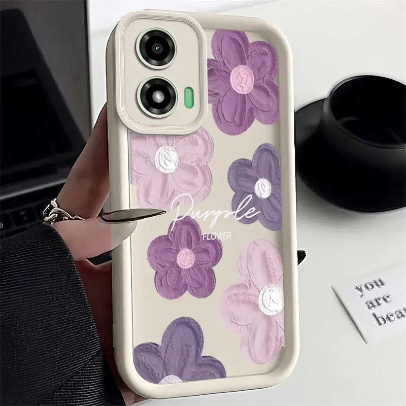 G04S Oil Painting Flowers Sky Eye Ladder Phone Case For Motorola Moto G04S Cover
