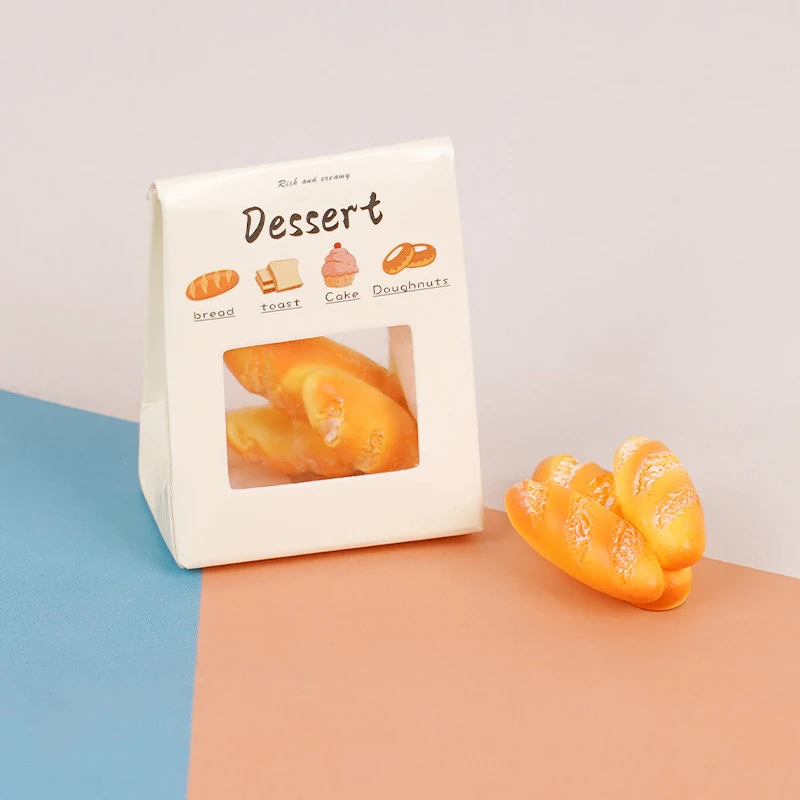 1 ensemble 1:12 scène de cuisine Miniature décor à la maison jouets pour enfants Dim Sum modèle maison de poupée pain en sachet Dessert nourriture poupée accessoires