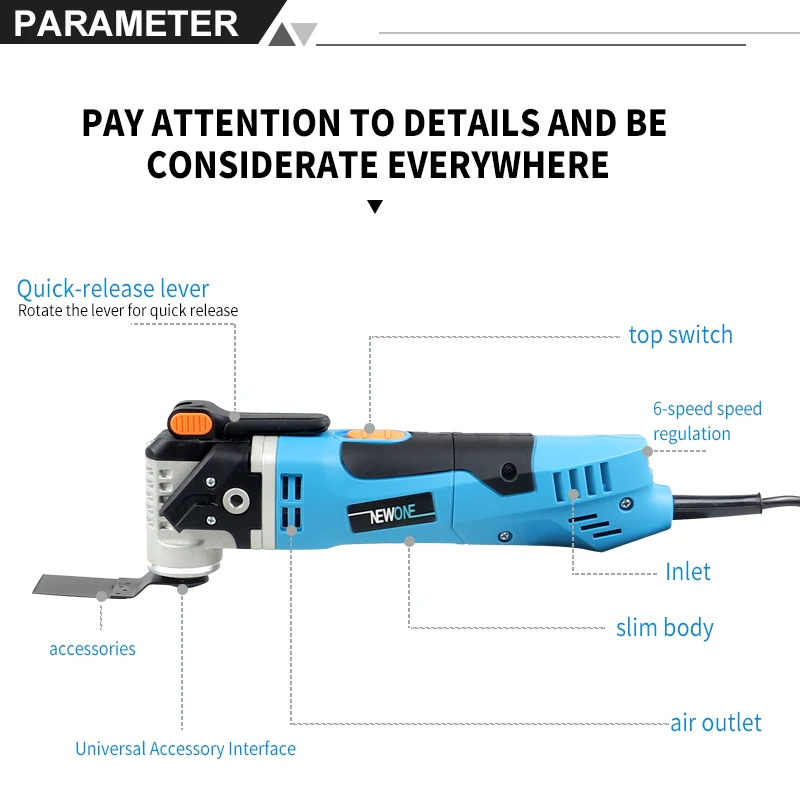 300W/350W/500W Qucik-Release Multifunction Power Tool Electric Oscillating Tool Renovator Saw with Handle,DIY Home Improvement