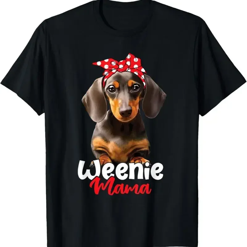 Weenie Mama Dog Owner Pet Trainer Puppy Animal Lover T Shirt