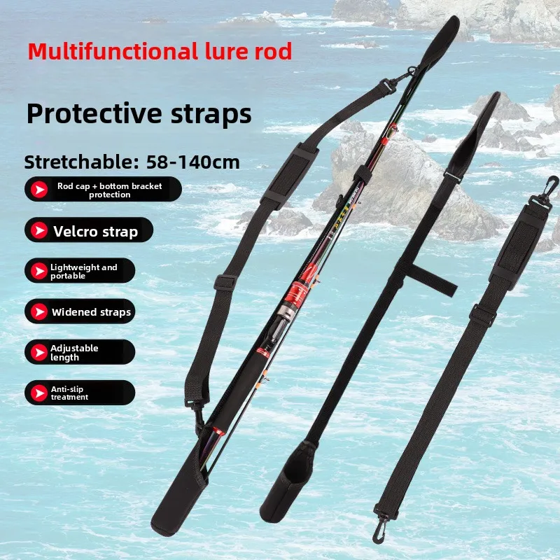 

Wholesale Luya Rod Belt Fishing Strap High Elastic Magic Strap Protective Cover Micro Portable Belt