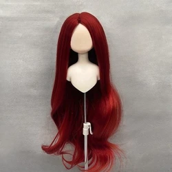 1/6 1/4 1/3 BJD Wig Accessories Soft silk Long Curl Hair White/ Red Wig for 30cm Doll