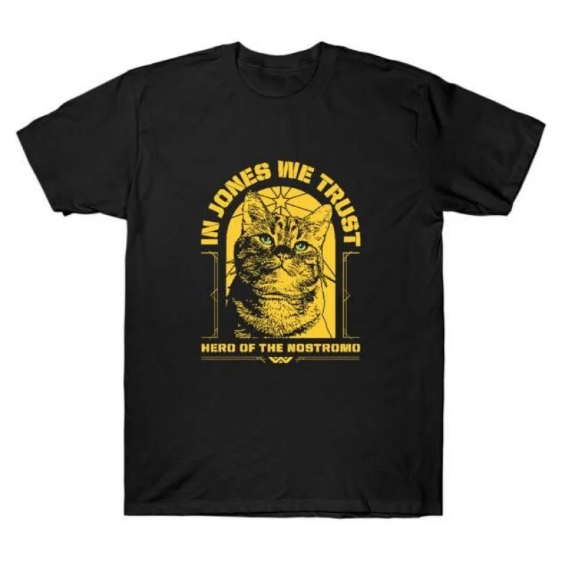 In Jones We Trust Retro Sci-Fi Alien Gift T-Shirt Weyland LV-426  Xenomorph printed Short Sleeve Graphic clothes All size tops