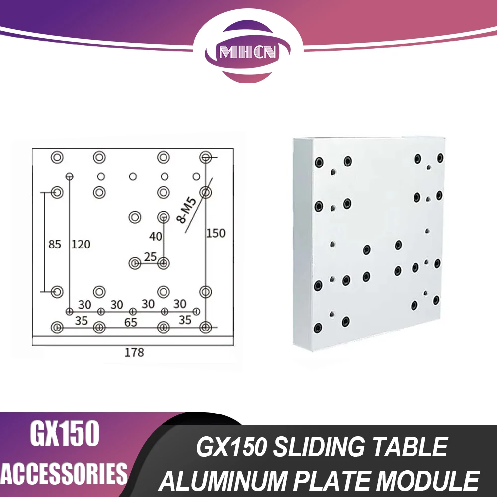 MHCN 1PC Aluminum Plate Module Z axis Motion Table CNC GX150 Sliding Stage Sliding Table Aluminum Plate Module GX150 accessories