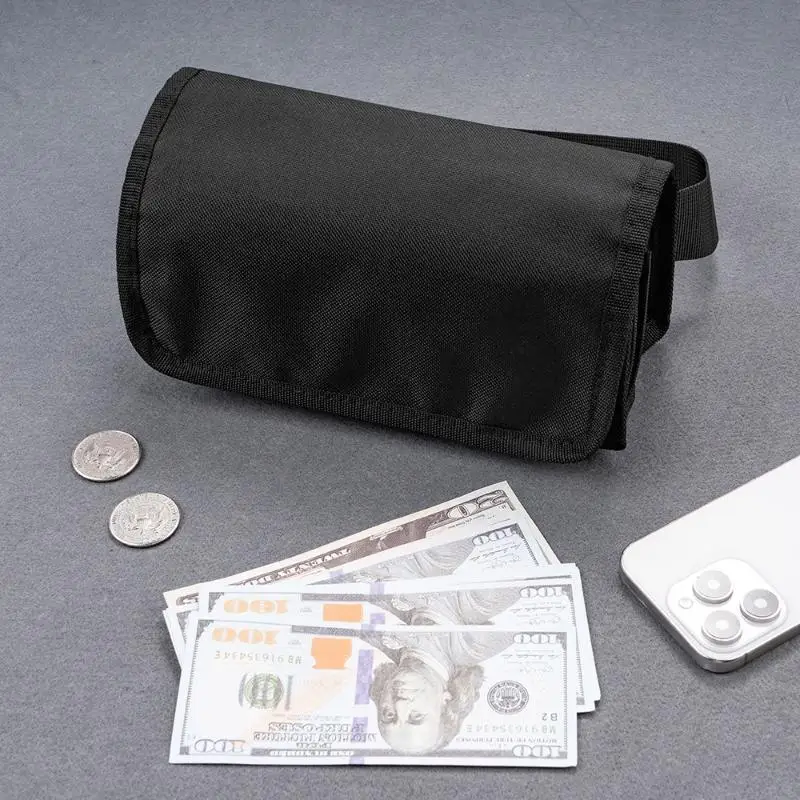 Mehrfach-Gürteltasche mit Euro-Münzfach, tragbare Münzaufbewahrung, Geldbox, Geldbörse für Kellner, Fahrer, Bargeld, Handy, sicher. – Detail 6