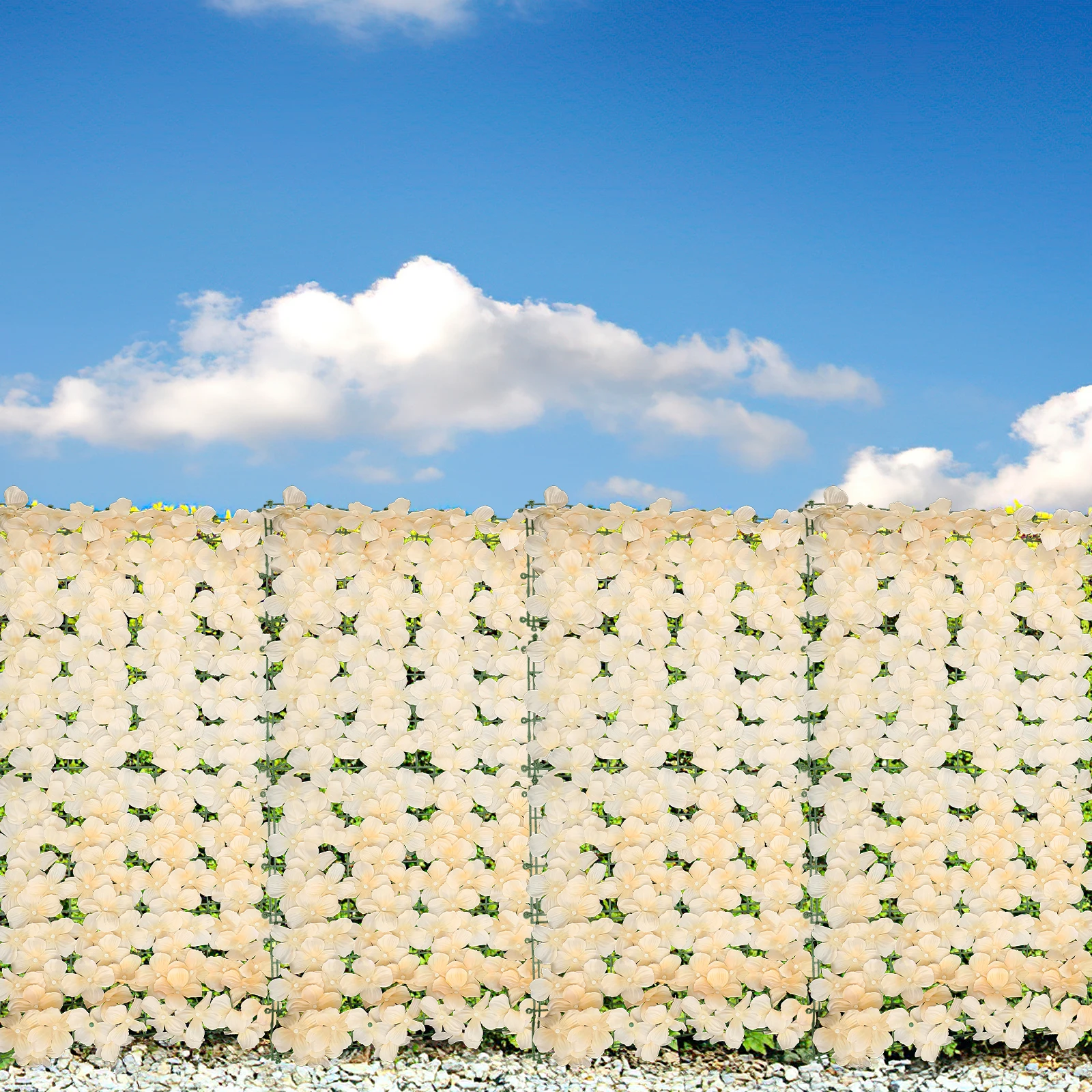 

1-рулонный искусственный цветок премиум-класса, растягивающийся балконный забор для украшения сада, прочный искусственный забор