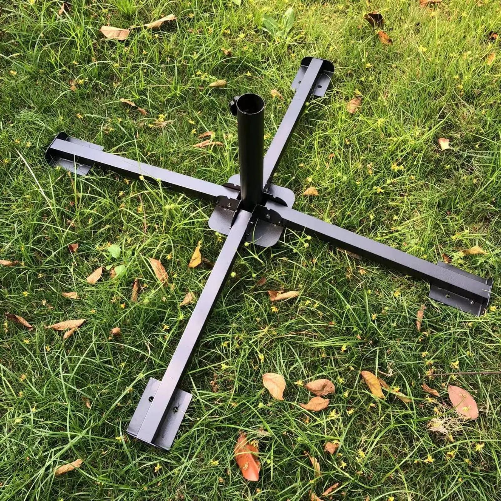 Cross Umbrella Base Easy to Keep Outdoor Shade Gear for Garden