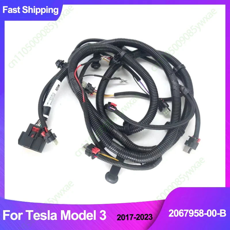 Tesla Model 3 벨트 안개 램프 인터페이스 센서 하네스 2067958-00-B 2017-2023 용 자동차 앞 범퍼 반전 레이더 배선 하네스