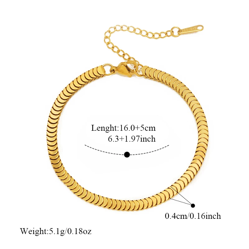 EILIECK Hochwertiges Goldfarbenes Kettenhalsketten-Armband-Set Trendiger Wasserdichter Edelstahlschmuck für Damen Geschenk – Detail 9