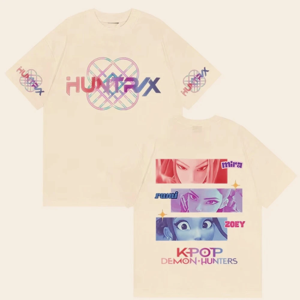 K-pop Demon Hunters Film 2025 T-shirt grafica Uomo Donna Moda T-shirt in cotone di alta qualità T-shirt vintage oversize a maniche corte