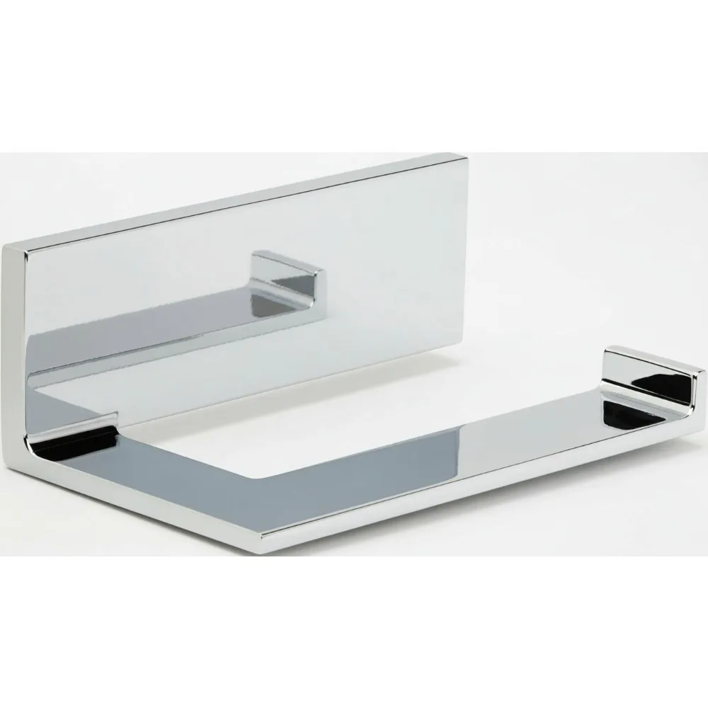

Polished Chrome Toilet Paper Holder - Durable Single Post Bathroom Tissue Roll Organizer for Modern Home Storage