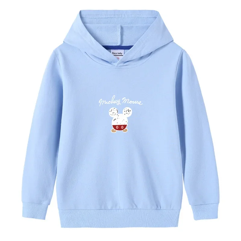 

MINISO Disney Mickey Mouse and Donald Duck Boys and Girls Cotton Hooded Sweatshirt Mid-top Children's Sweatshirt Trendy