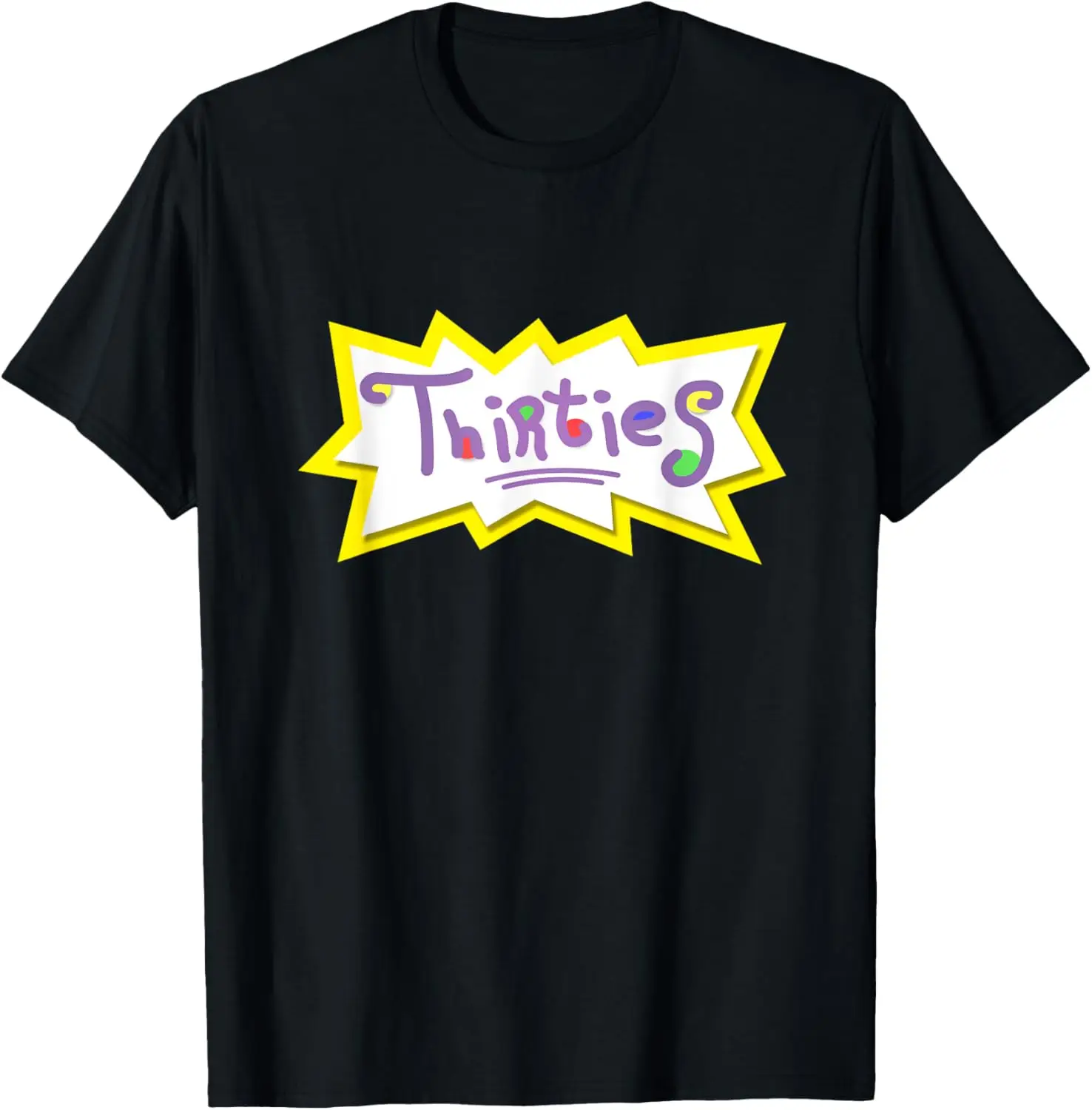 Actually in My Thirties 90s Retro Cartoon T Shirt 30th Bday T-Shirt