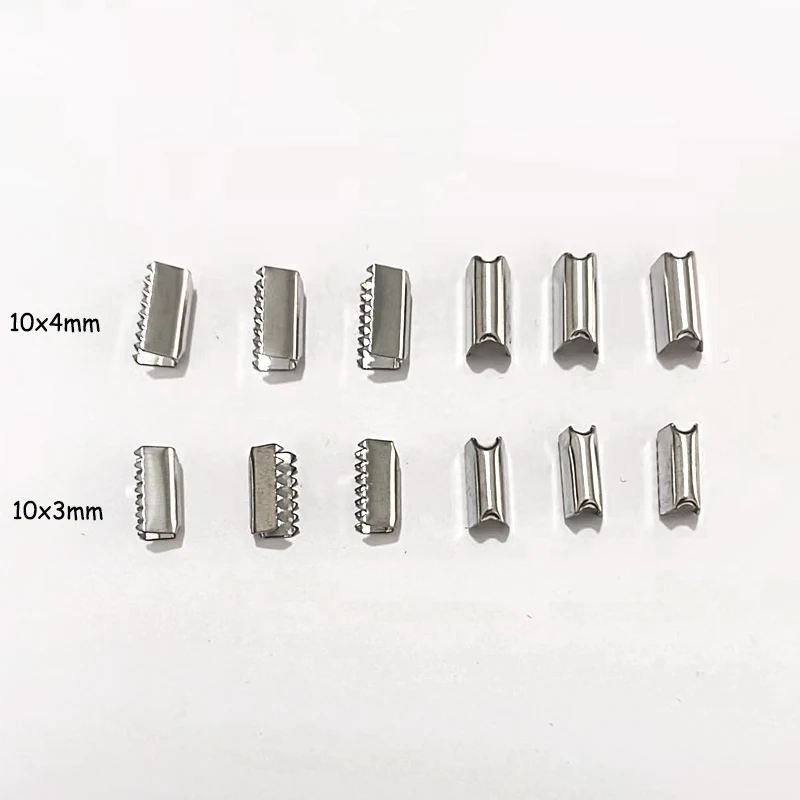 Conectores de prensado para coleta de pelo, accesorio de bricolaje y joyería, en tono plateado/latón, 100 unidades
