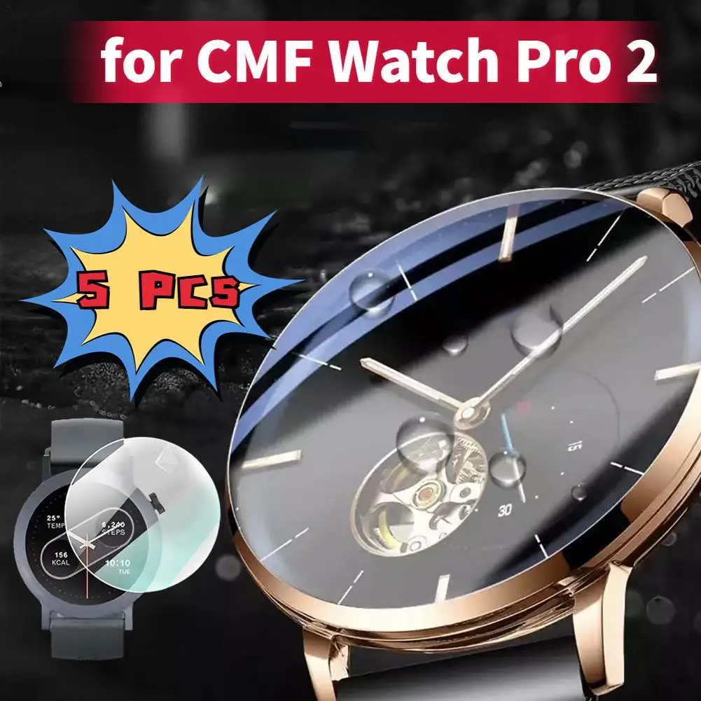 1/3/5pcs For CMF Watch Pro 2 Smart Watch Glass Screen Protector Tempered Tempered Glass Smart Watch Glass Screen Protector