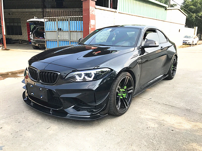 For BMW 2 Series F87 M2 Carbon Fiber Front Bumper Splitter Lip Spoiler 2016 - 2018