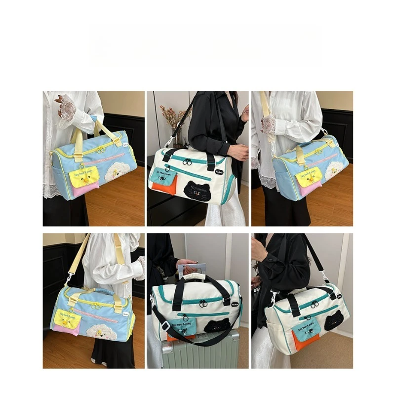 Travel Duffle Bag for Women Multi Pockets Dry Wet Separation Gym Handbag Sports Short Trip Backpacks