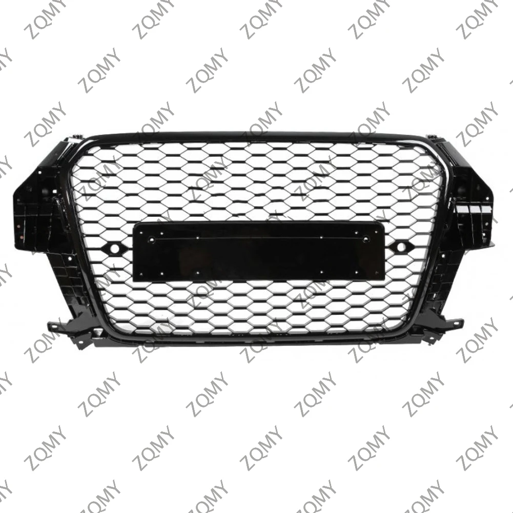 

With/Logo For Audi Q3/Q3L/SQ3 2013 2014 2015 Car Front Bumper Grille Centre Panel Styling Upper Grill (Modify RSQ3 style)