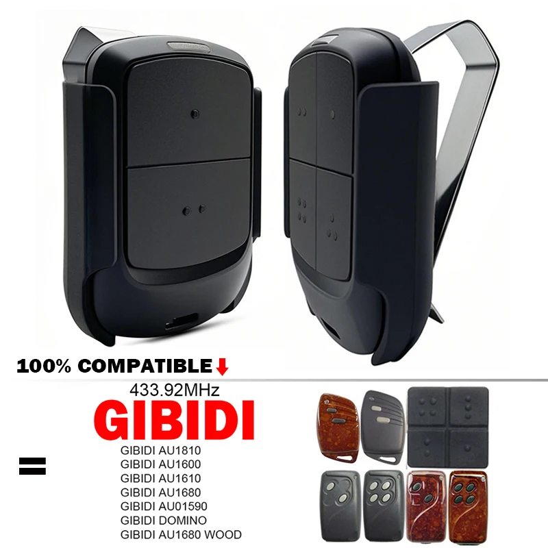

GIBIDI AU1810 AU1600 AU1610 AU1680 AU01590 DOMINO AU1680 WOOD Clone Remote Control 433.92MHz Garage Door Remote Control