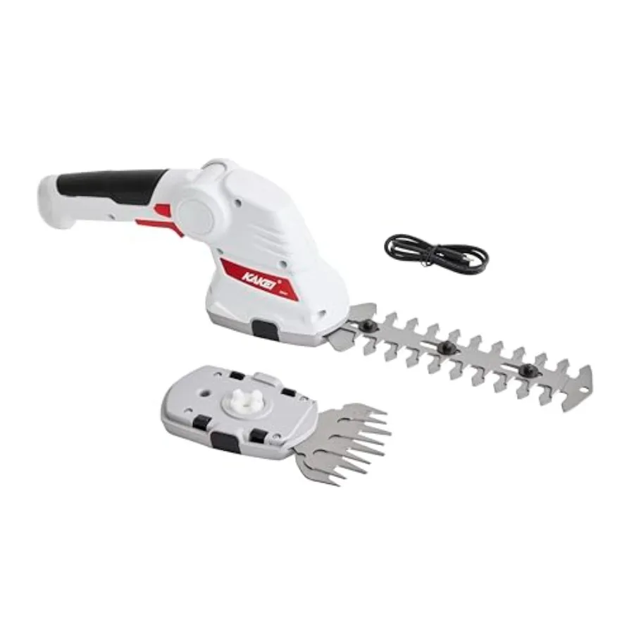 

7.2V Cordless 2-in-1 Grass and Shrub Shear 2000mAh Battery 1300 Cuts/Min Quick-Change Blades Type-C Charging and Sealed Gearbox