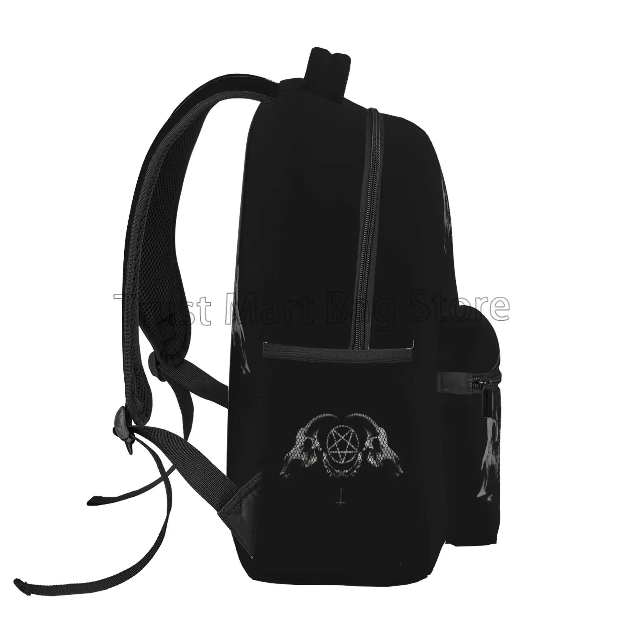 Pentagram Satantic Occult Church of Satan Goat Goth Laptop Backpacks Student School Book Bag Travel Hiking Camping Daypack