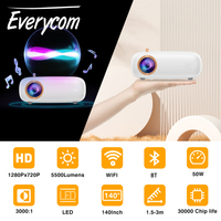 Everycom T3W Mini Android 9.0 Projector for Home Theater Portable Media Video Player Smart LED Beamer Support 1080P