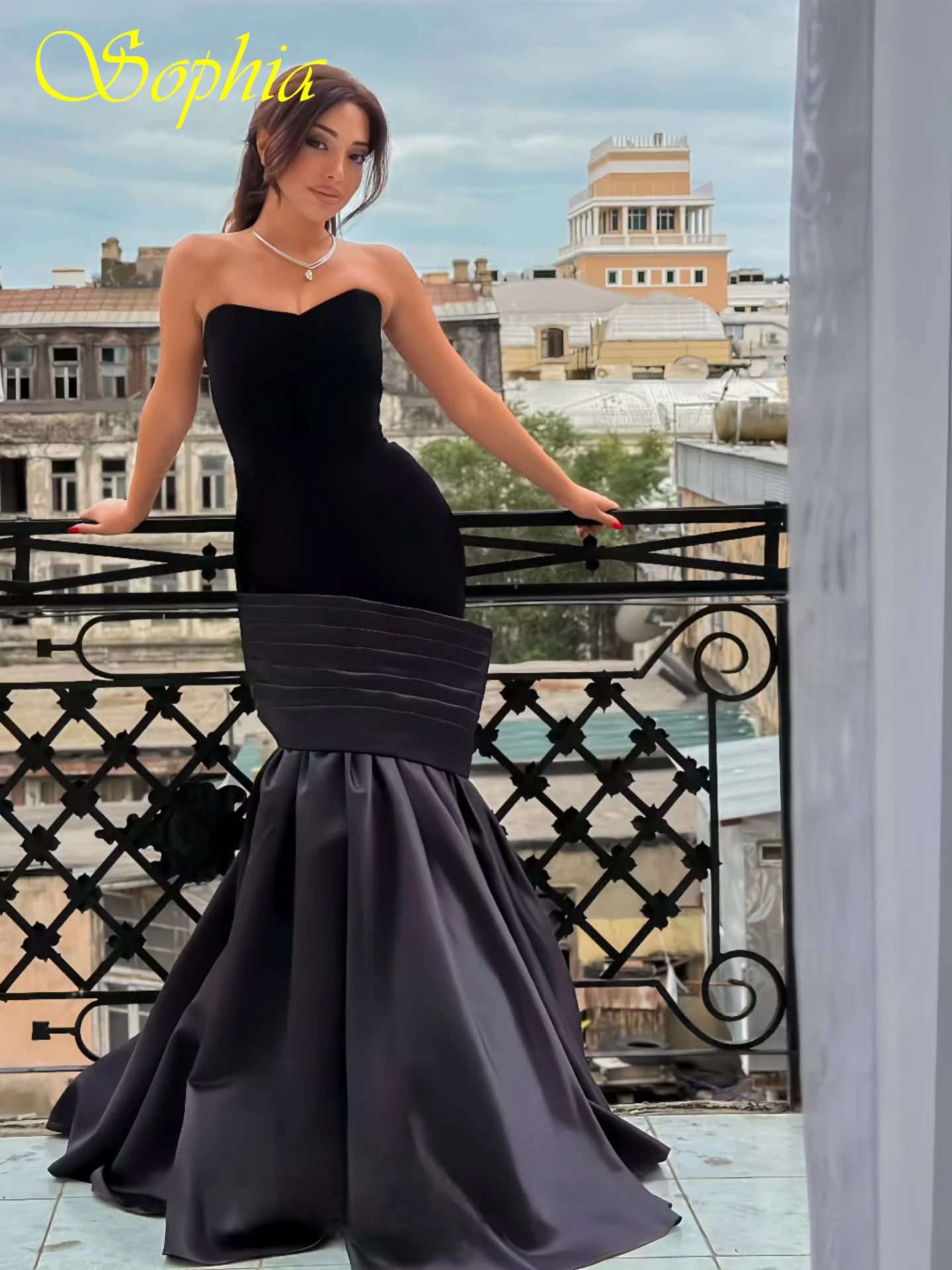 Vestido de noche elegante sin mangas, sirena personalizada, temperamento, vestidos para ocasiones a medida, vestido de fiesta moderno y delicado