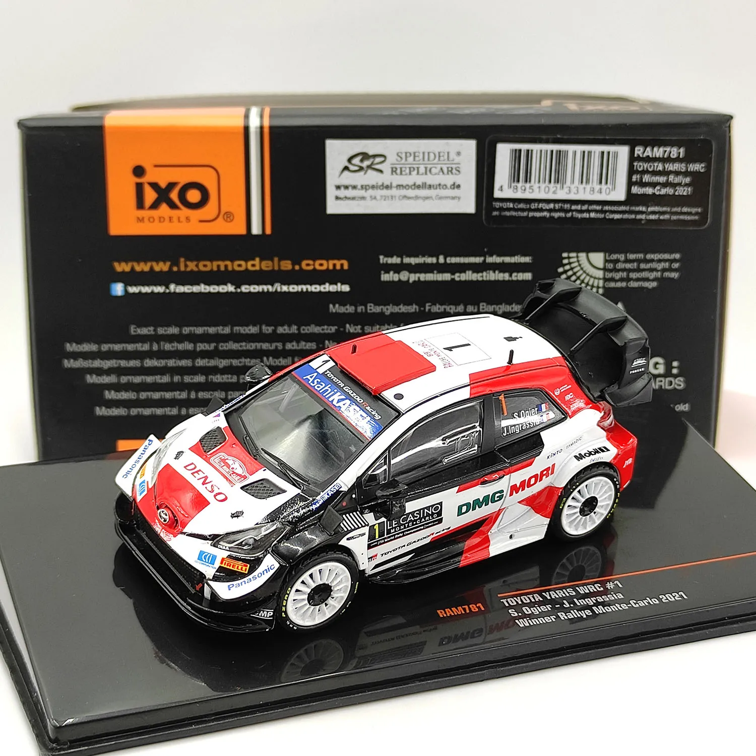 

Diecast IXO 1/43 TOYOTA YARIS WRC #1 Toyota Yashili Alloy Racing Car Model Collectible Toy Gift Souvenir Display Ornament