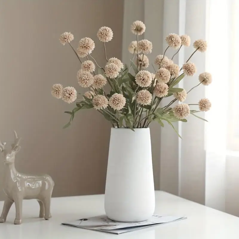 Autumn Color 5 Heads Dandelion European Style - Simulation Flower Fabric Flower Artificial Flower Decoration