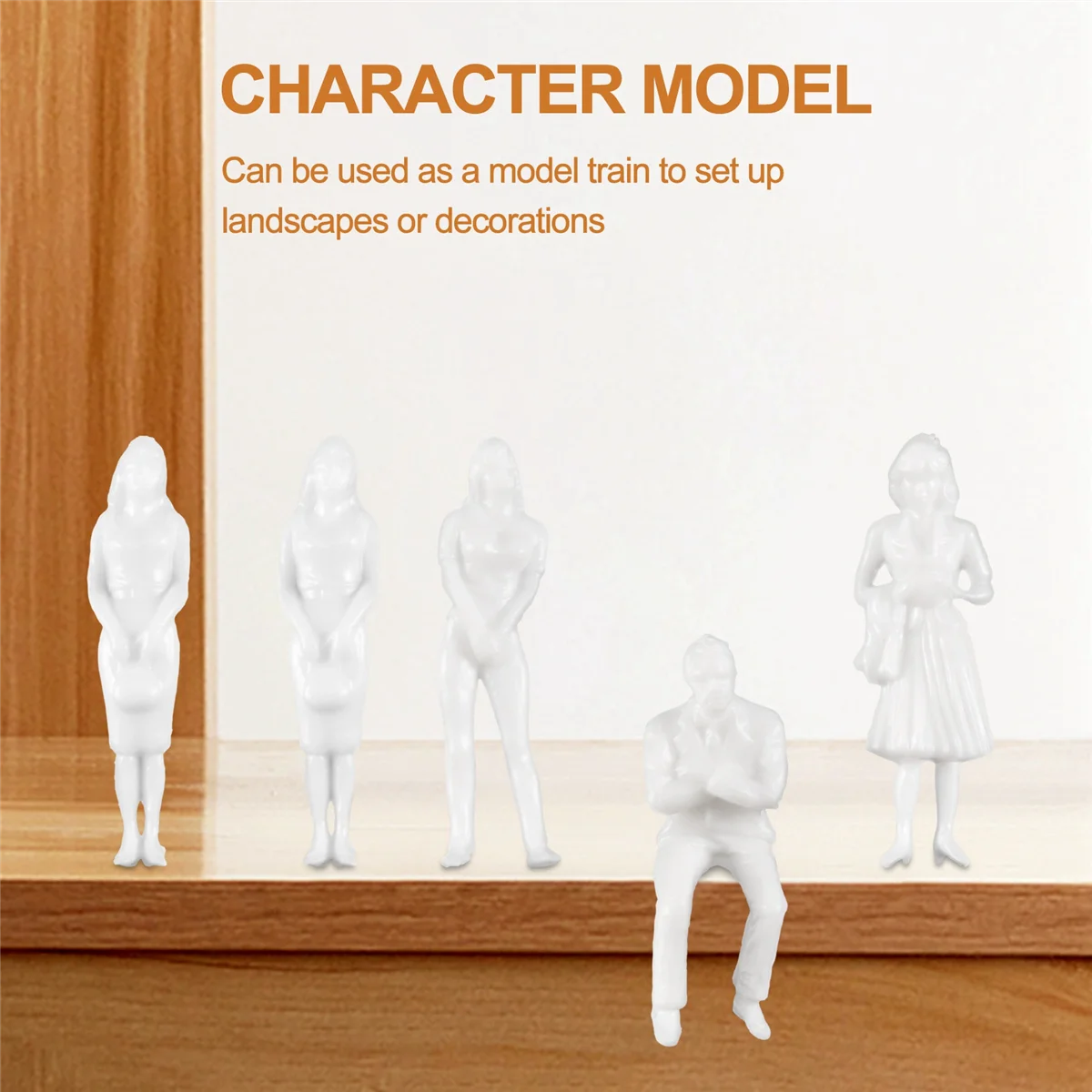 1:50 White Figures Architectural Model Human Scale HO Model Plastic Peoples,10 Pieces