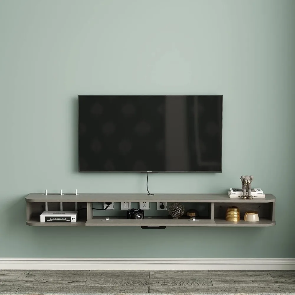 

Pmnianhua Floating TV Stand,70'' Wall Mounted Floating TV Shelf for TVs up to 75 inches, Floating TV Wall Unit with Shelves