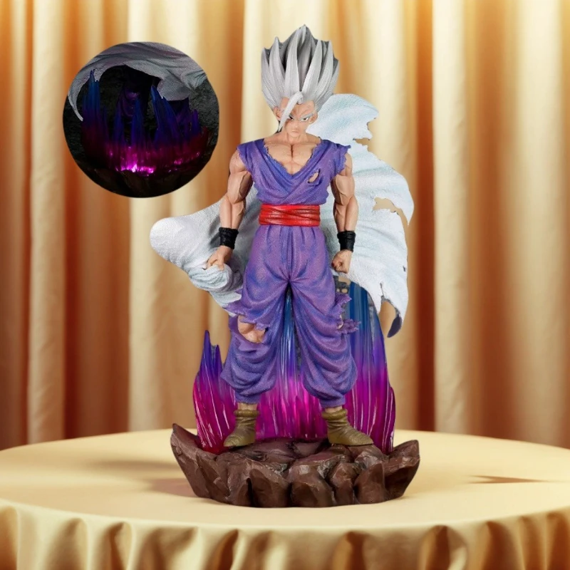 

36cm Anime Cloak Son Gohan Beast Figura Dragon Ball Super Figurine GK White God Gohan Action Figure PVC Model Collectible Toys