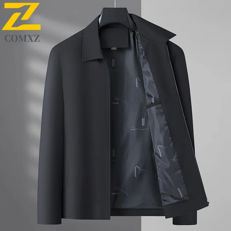 COMXZ городская дорожная мужская куртка с воротником-стойкой, уличная ветрозащитная куртка, повседневный стиль, устойчивая к морщинам, легкая осенняя верхняя одежда