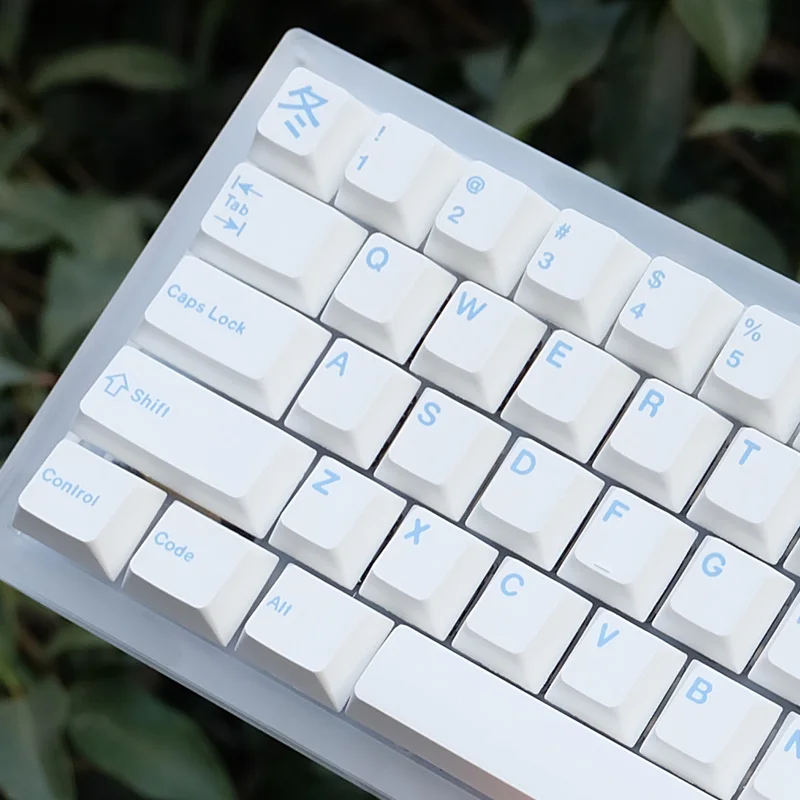 PBT GMK Fuyu Keycaps Set Dye Sublimation Key Cap Cherry Profile White Keycap For MX Switch Mechanical Keyboard