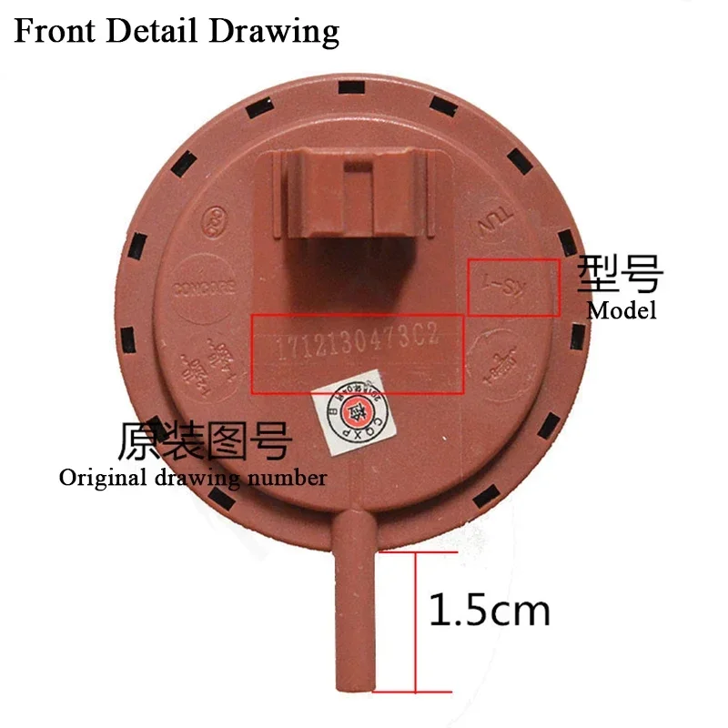 1Pcs Washer Water Level Sensor Pressure Switch for Sanyo KS-1 KS-2 Drum Washing Machine Replaceable Rerpair Parts AC250V 1-6 2A