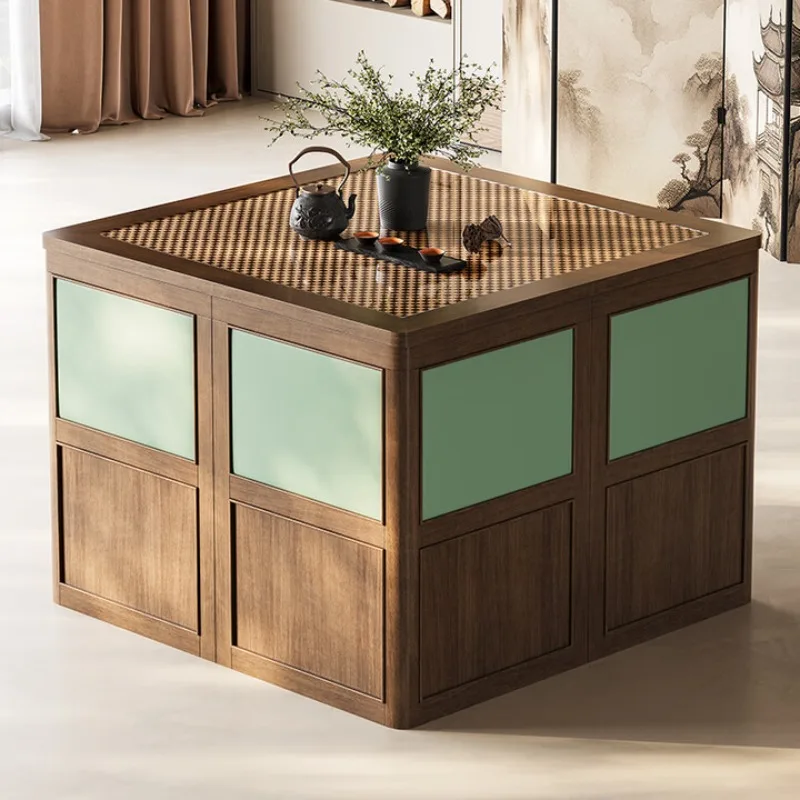 

Автоматический домашний обеденный стол из массива дерева Дальбергии, многофункциональный стол для маджонга с двойным назначением