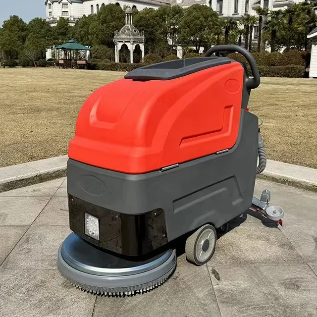 Экологически чистый аккумуляторный ручной скребок для пола, промышленная стиральная машина, скруббер для чистки пола