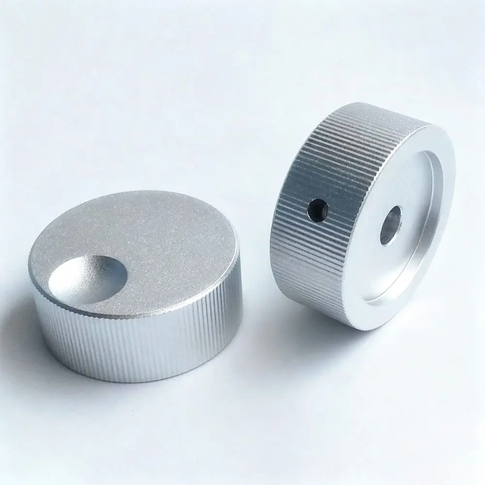 1Pcs 32x13mm Audio Volume Control Knob CNC Machined Sandblasted Finish Potentiometer Knob 6mm Shaft Hole Inner Hexagon Set Screw