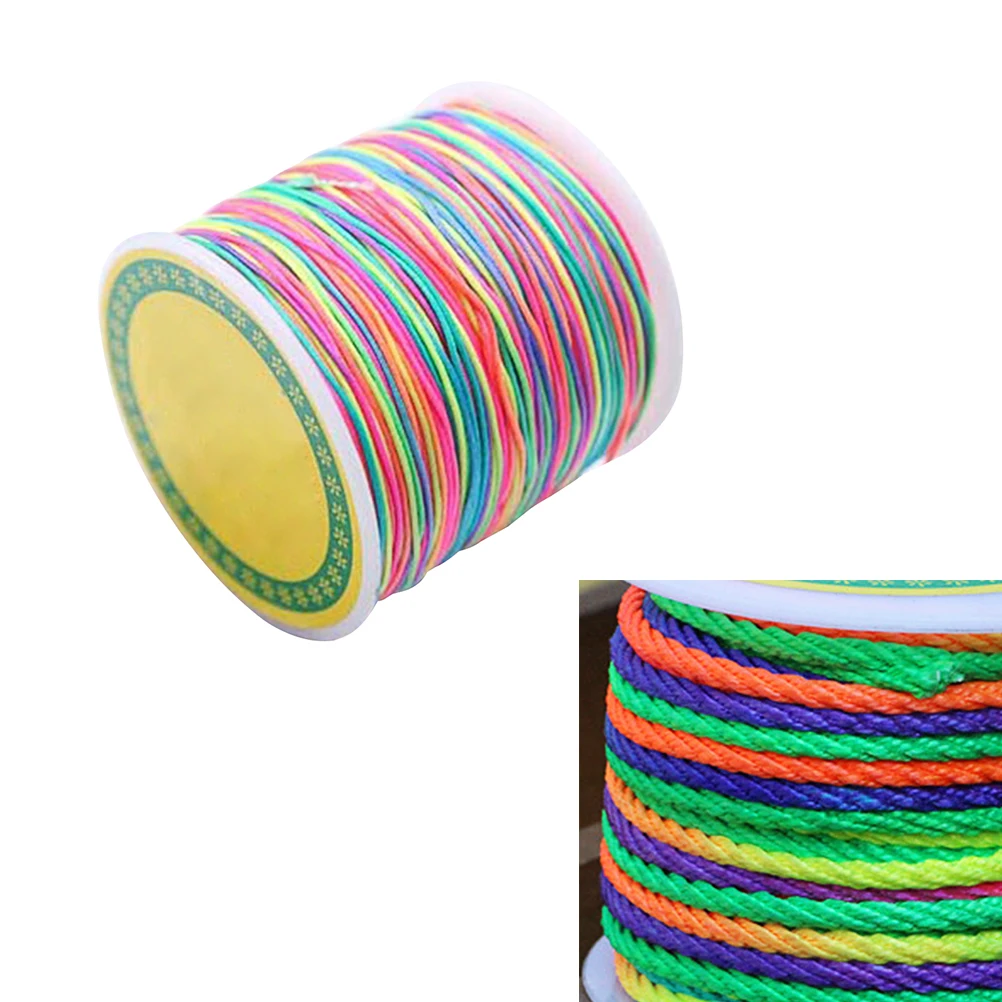 

100M Beading Cord Multicolor Thread Jewelry Making Accessories Strong Polyester String Bracelet Necklace Repair Craft