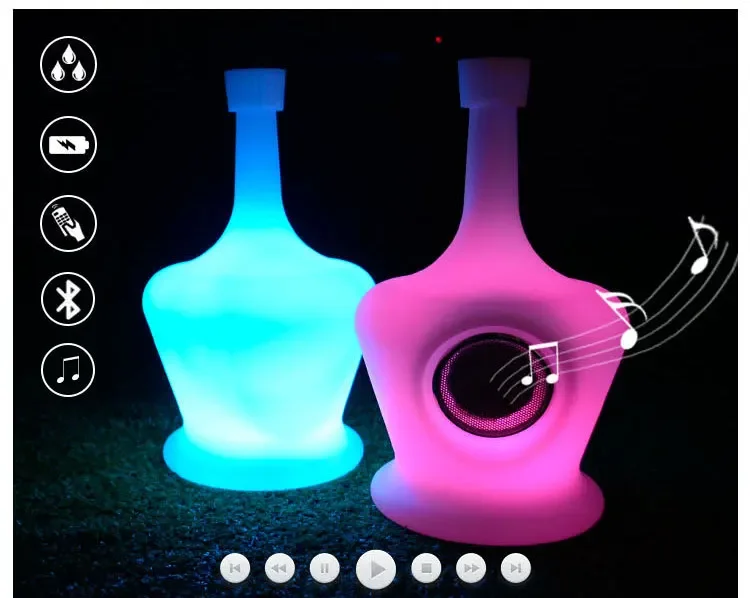 Led Bluetooth speaker mobile phone  waterproof luminous furniture creative luminous Bluetooth sound party decoration bar mitzvah