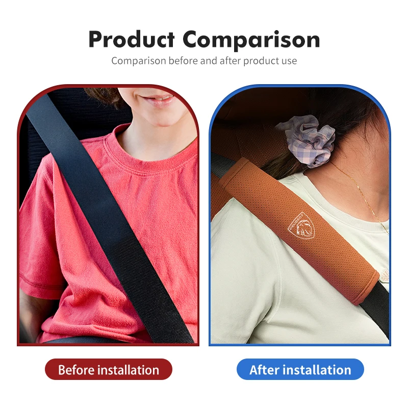 Car Seat Belt Cover Suede Shoulder Protection Padding Pad For Peugeot 307 308 206 207 208 407 508 5008 106 107 205 4008 301