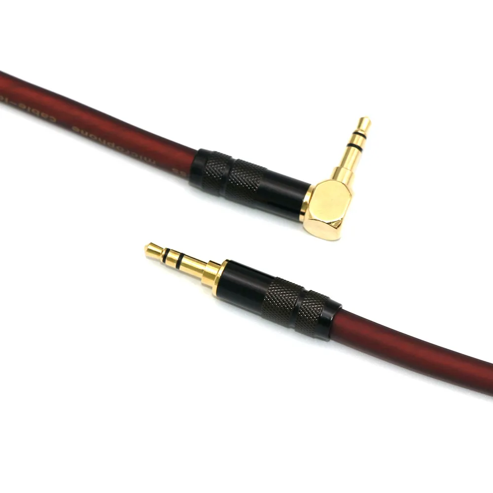 HIFI DIY 3.5mm do 3.5mm słuchawki łączące przewód AUX kabel Audio z męskiego na męskie 3.5mm samochodowy kabel nagrywający z obudowa z włókna