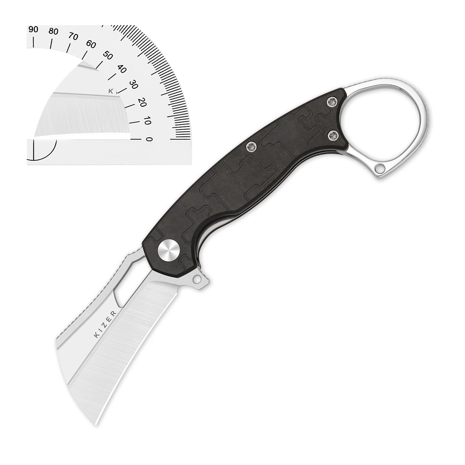 Kizer جيب سكين للفرد دودو V2702A1/V2702A2/V2702A3 نيترو-V شفرة مع Richlite/PC/G10 مقبض بقاء EDC السكاكين التكتيكية #4