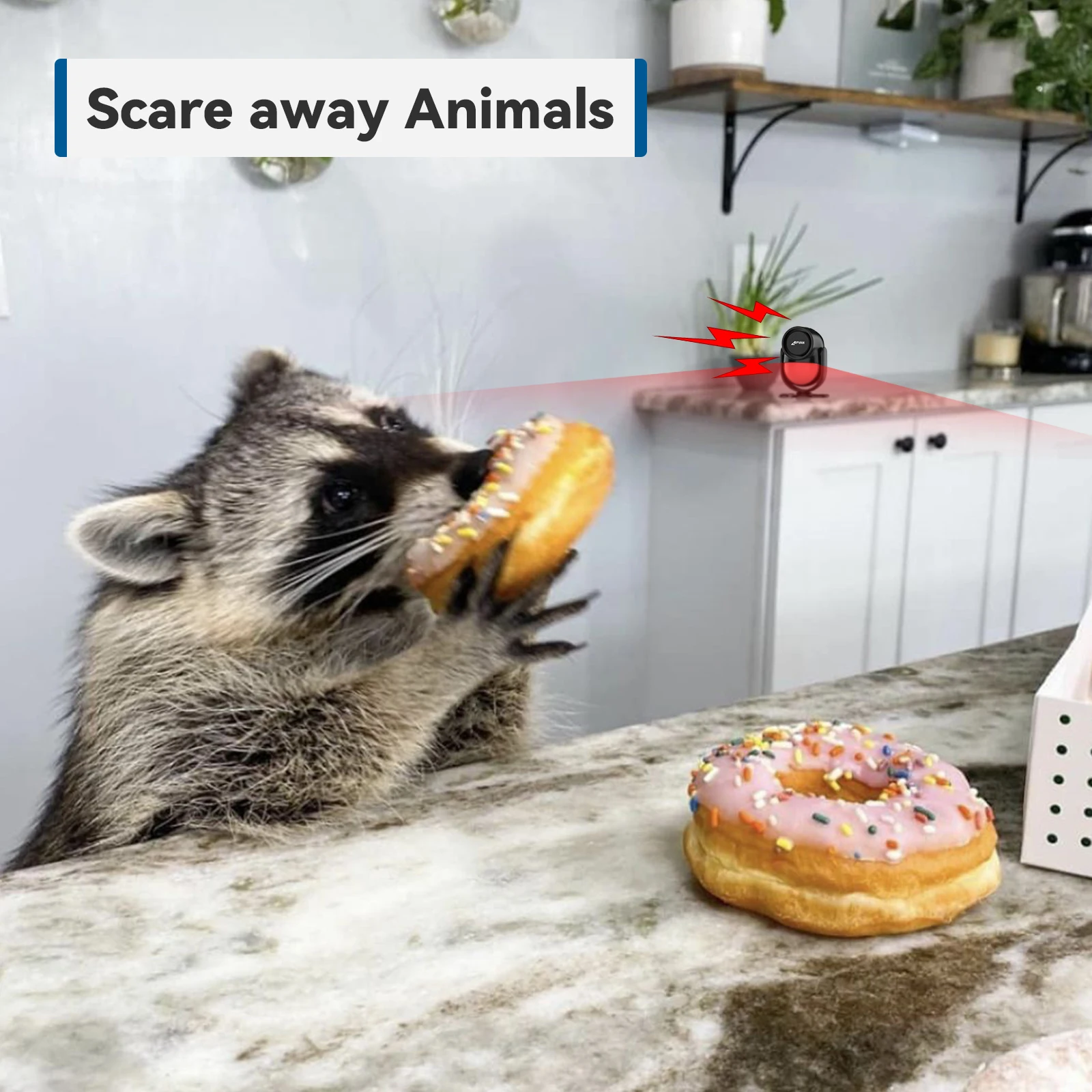 CPVAN PIR Rilevatore di movimento a infrarossi Allarme 120 decibel alto Allarme antifurto domestico Sensore di movimento con telecomando e sensore porta