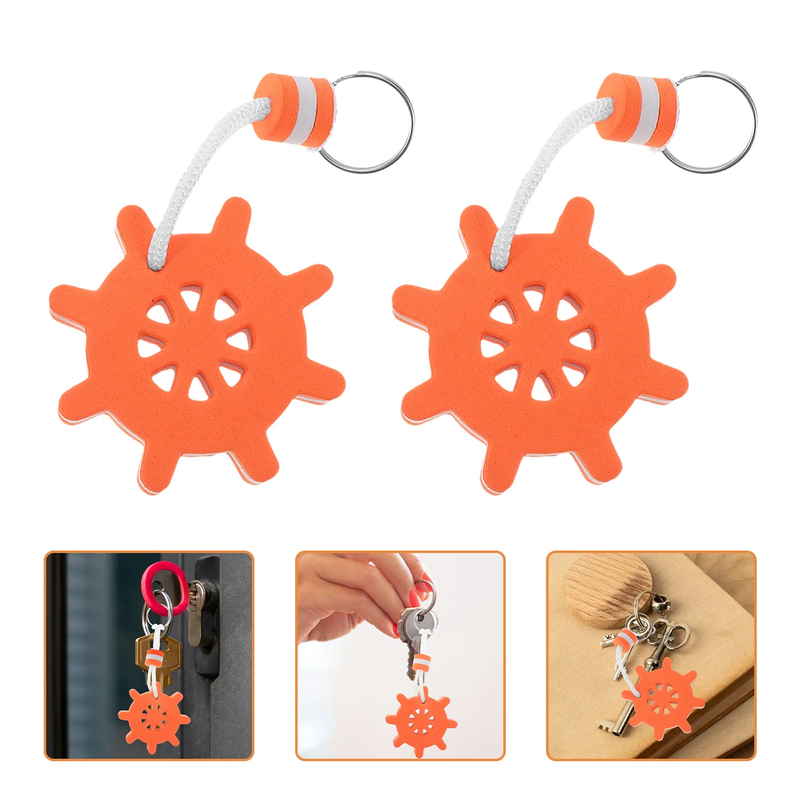 

10Pcs Floating Keychain Waterproof Eva Boat Key Float for Boating Fishing Swimming Surfing Outdoor Safety Buoyant Key Ring